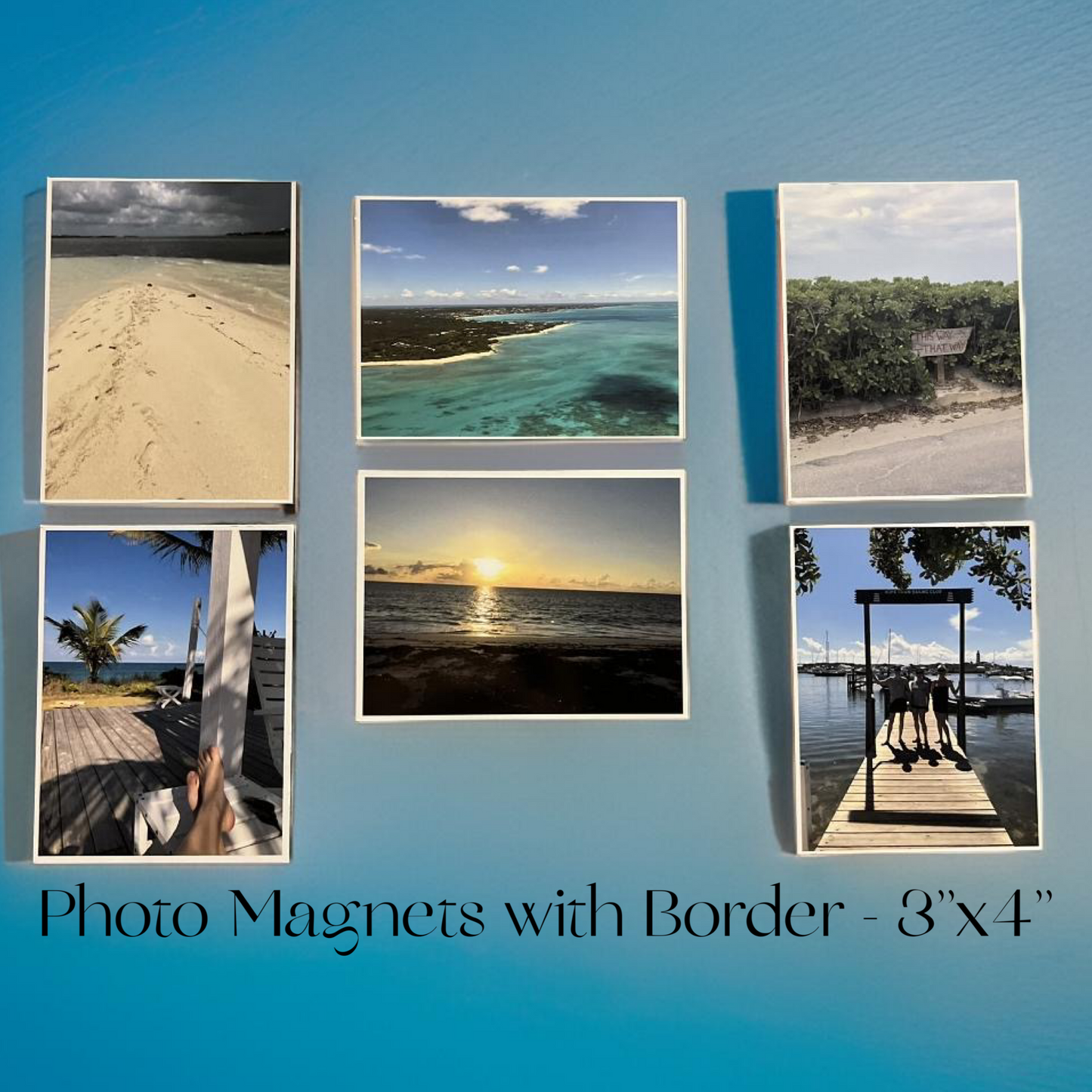 Photo Magnets Pack of 6 (3”x4”) - Flexible magnet